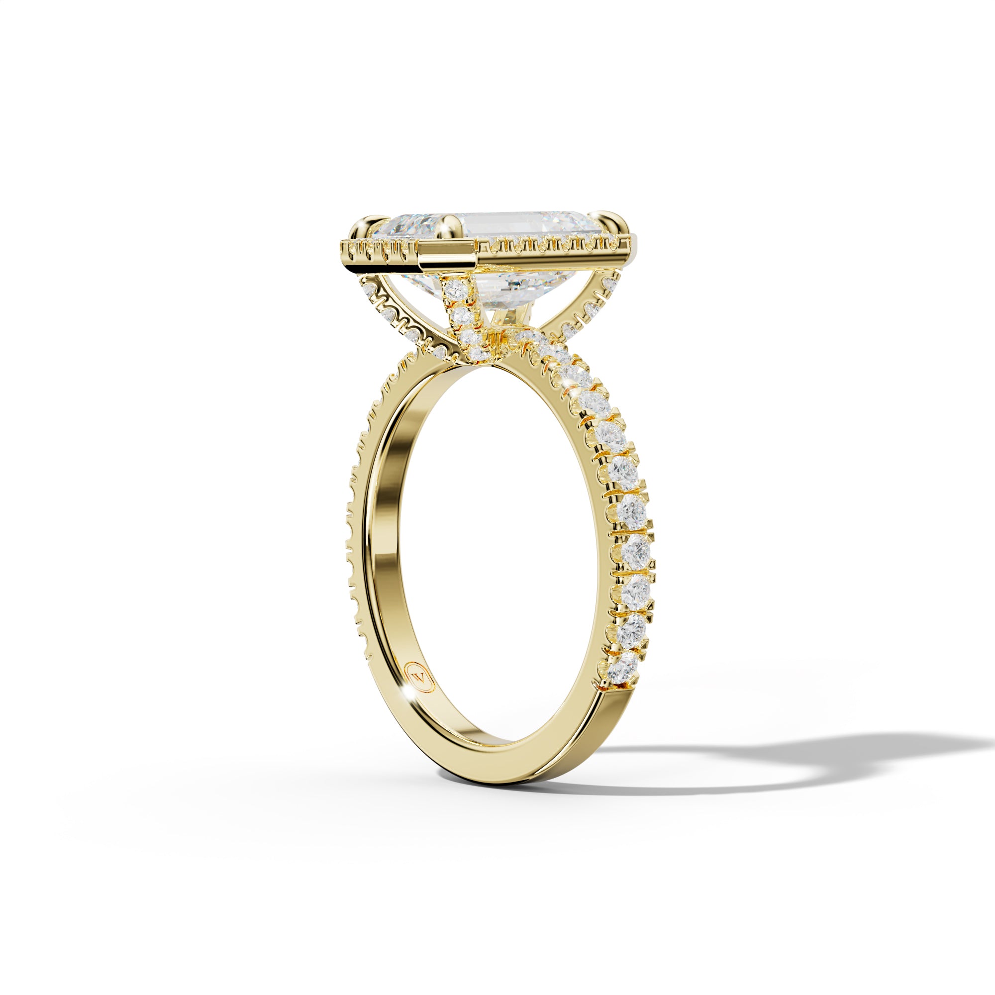 Violet Emerald Cut Engagement Ring